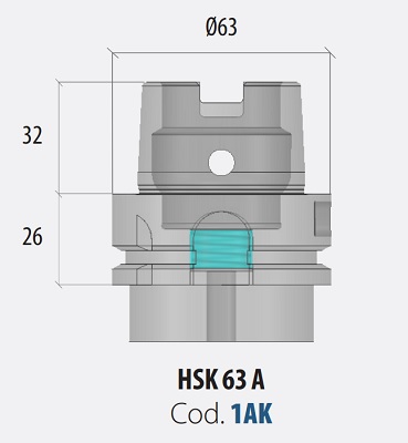 HSK 63A ER32 Short Style Tool Holder P/N H25-F-S - Image 5