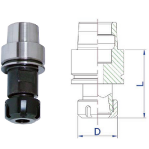 HSK 32E ER16 Tool Holder P/N H11-C-SB