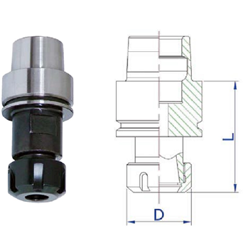 HSK 32E ER25 Tool Holder P/N H11-E-SB