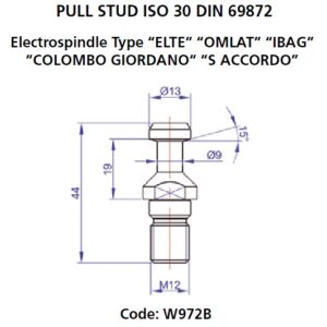 ISO30 Pullstud Elte Style P/N PS-F-E